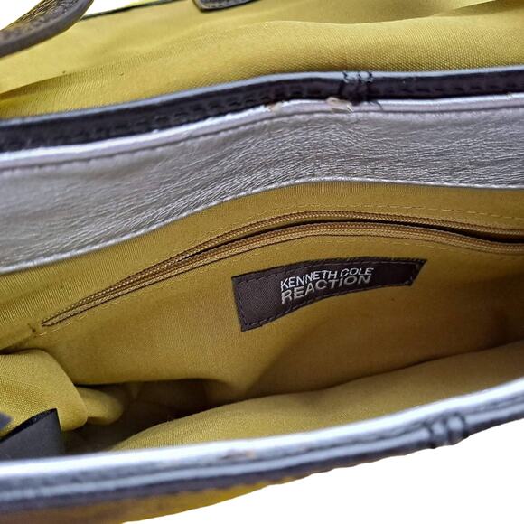 Kenneth Cole Reaction Black Leather Shoulder Bag - Picture 8 of 9